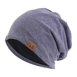 Unisex Beanie Cotton Night Sleep Cap Bonnet Chemo Hat Nakrycie głowy Turban Baggy Hair Care Nightcap Pullover Hat Solid Colo Mężczyźni Kobiety