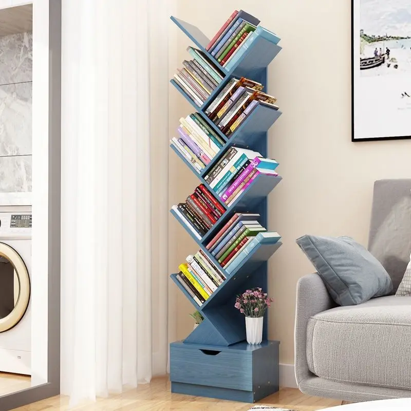 Living Room Vertical Bookshelves Creative Ins Shelves Group Device Three-Dimensional Simple Library Bookcase Storage Furniture