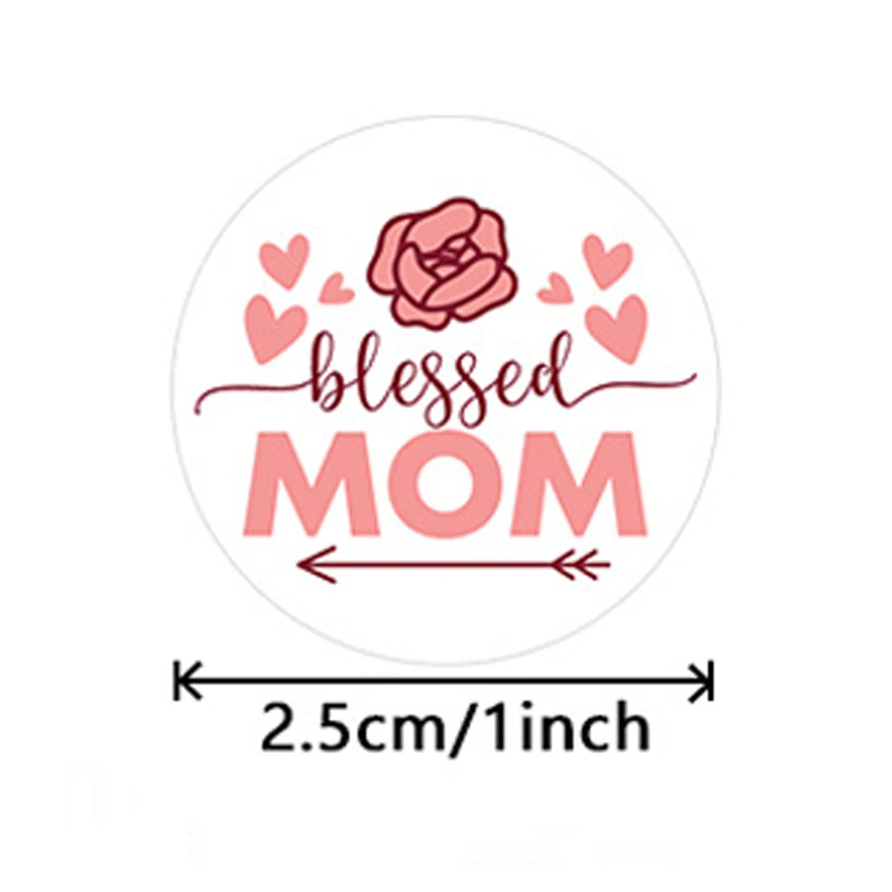 500pcs Happy Mothers Day Stickers 1inch Thank You Stickers  Scrapbooking for Holiday Gifts Cards Decor Envelope Sealing Stickers