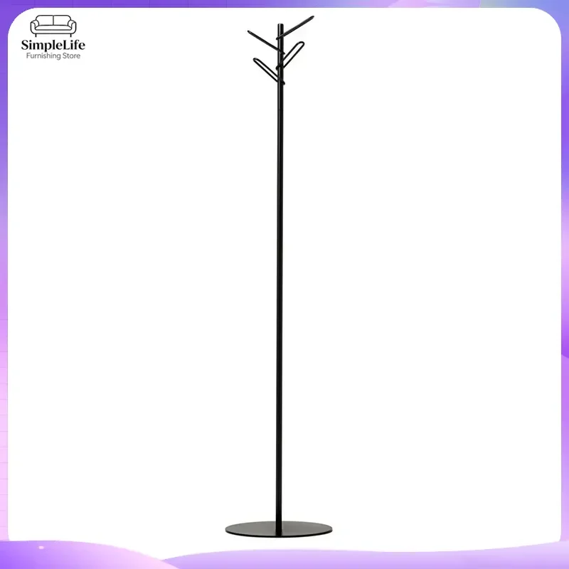 Modern Metal Coat Rack Large Entrance Hall Tree with Hooks for Jackets Hats Bags Robes Free Standing Coat Hanger Stand