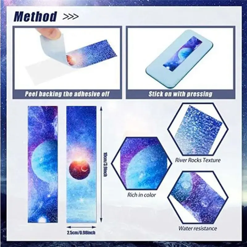 AEF7-36Pcs Calm Stickers Strips For Anxiety Sensory Stickers Textured Fidget Adhesive Strip Anti Stress Strips Anxiety Relief PV