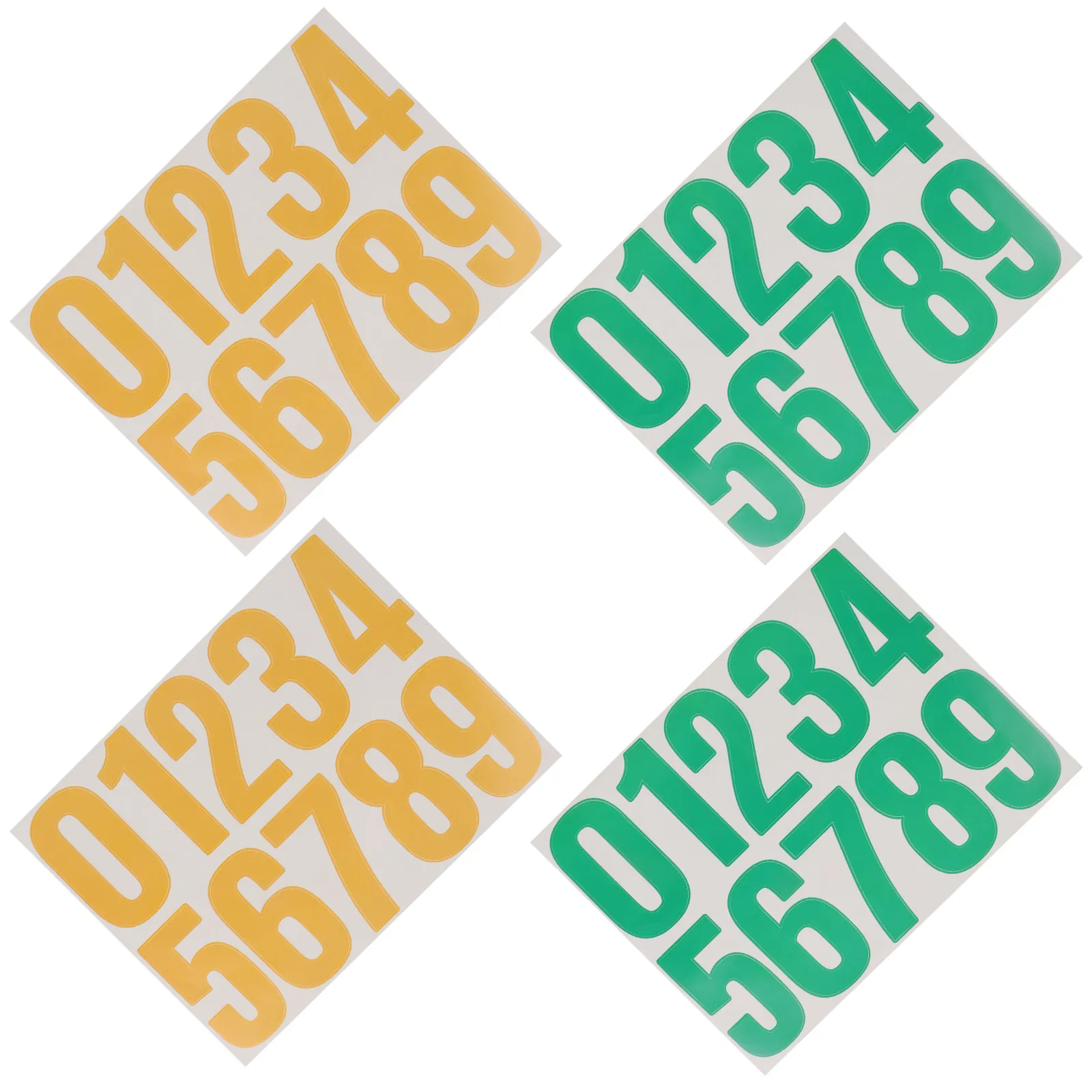 Large Clear Black Vinyl Adhesive Number Stickers – 4 Sheets for Mailbox, Door, Locker, Trash Can, Outdoor Address Signs