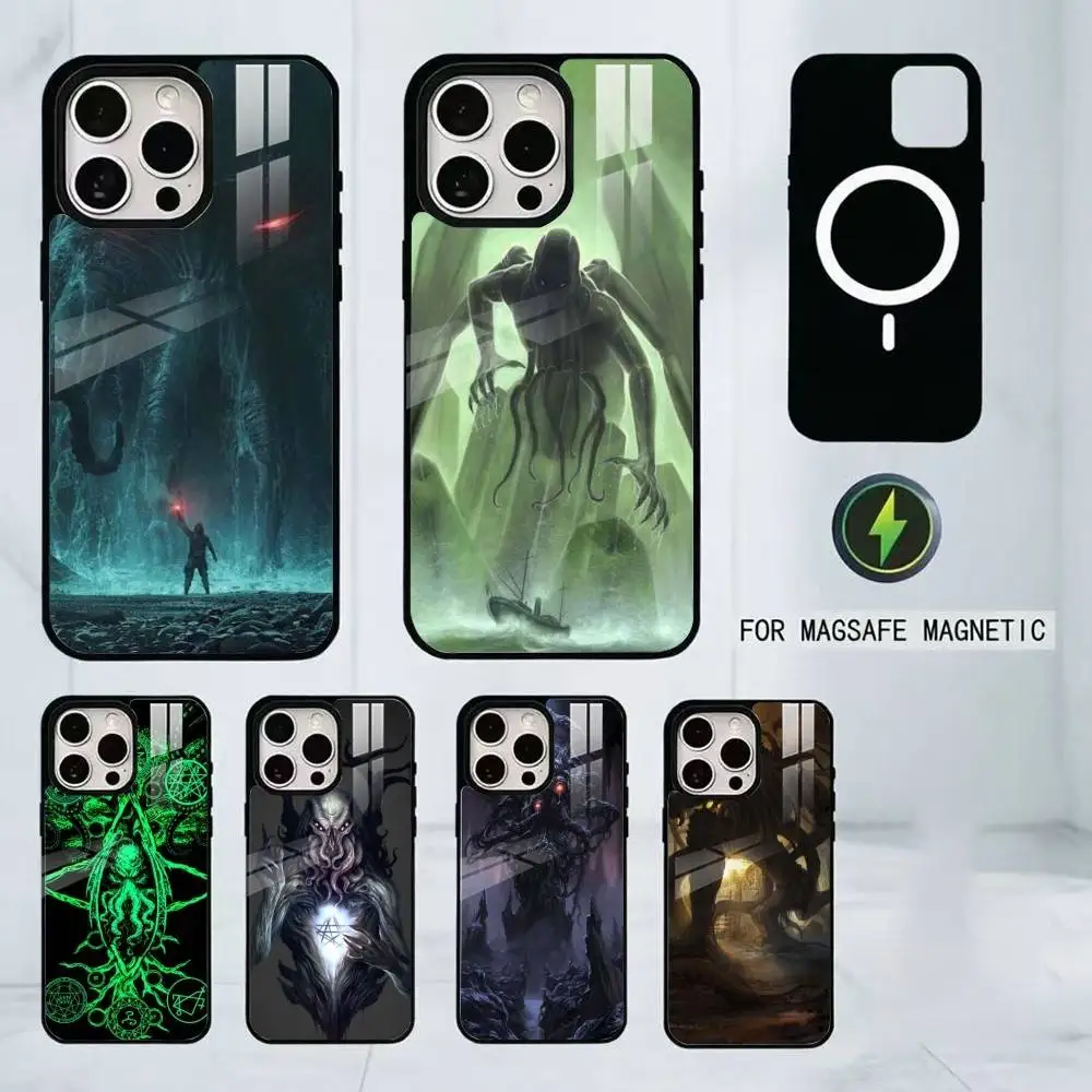 

Mythos Art CTHULHU Phone Case For iPhone17,16,15,14,13,12,11 Plus,Pro Magnetic with Magsafe Wireless Charging