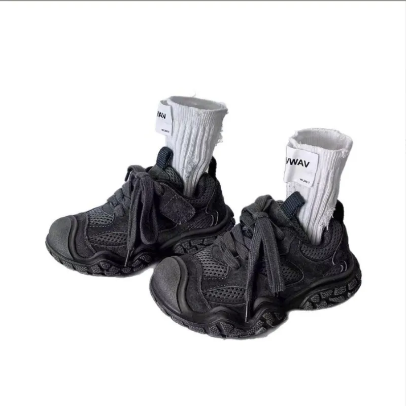 

Children's Dad Shoes 2025 Autumn New Style Boys' Fashion Sports Shoes Girls' Casual Soft soled Mountaineering Shoes Black 26-37