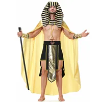 Purim Halloween Costume Man Egypt Pharaoh Tutankhamun King Costumes Cosplay Ancient Egyptian Men Traditional Clothes