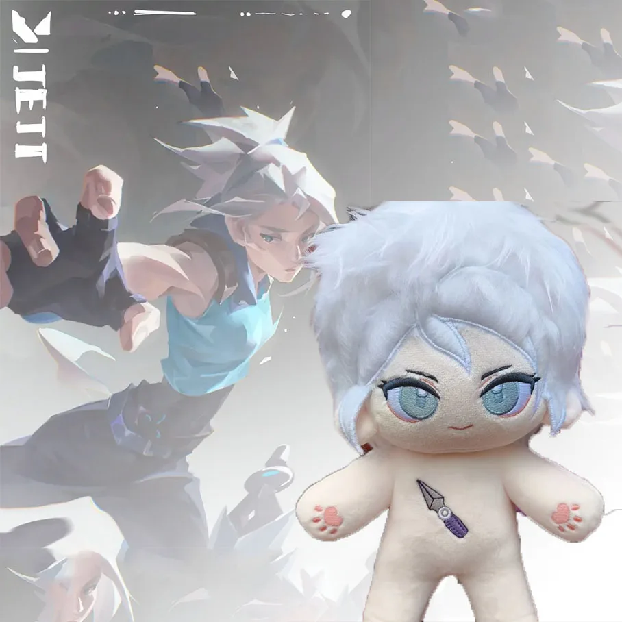 Stuffed VALORANT Jett 20cm Cotton Doll Toys for Friends Kids Adults Collection Plush Puppet Game Peripheral Dress-up Dolls Gifts