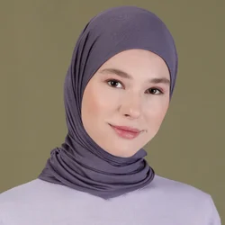 Hot Selling Instant Jersey Hijab For Muslim Women With inner Cap Bonnet Hijab For Muslim Women