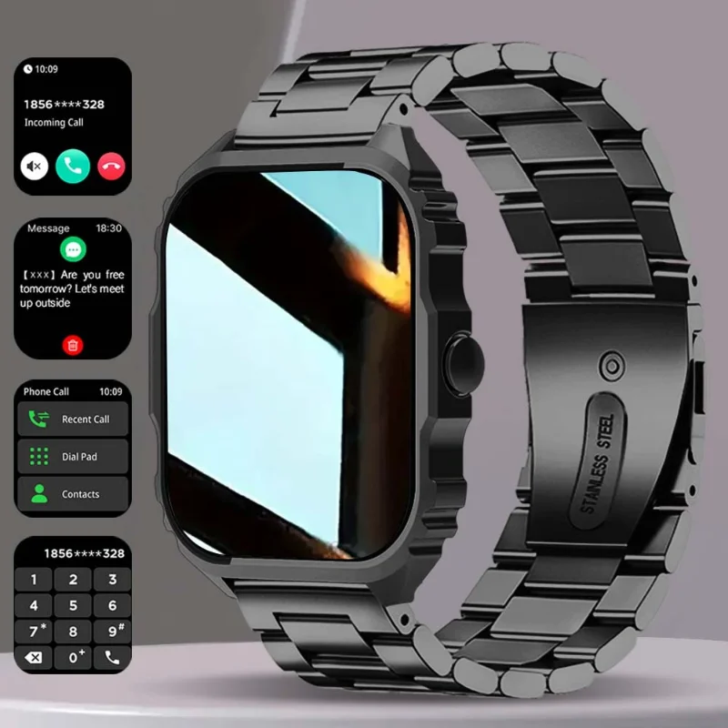 Smartwatch with a Large 1.84-Inch Display, Featuring Multiple Sports Modes, Call Reminders, Music, Photography, And Many Other Functions. Its Cool Appearance Makes It a Perfect Gift for Valentine'S Day, Christmas, New Year, Or Birthdays
