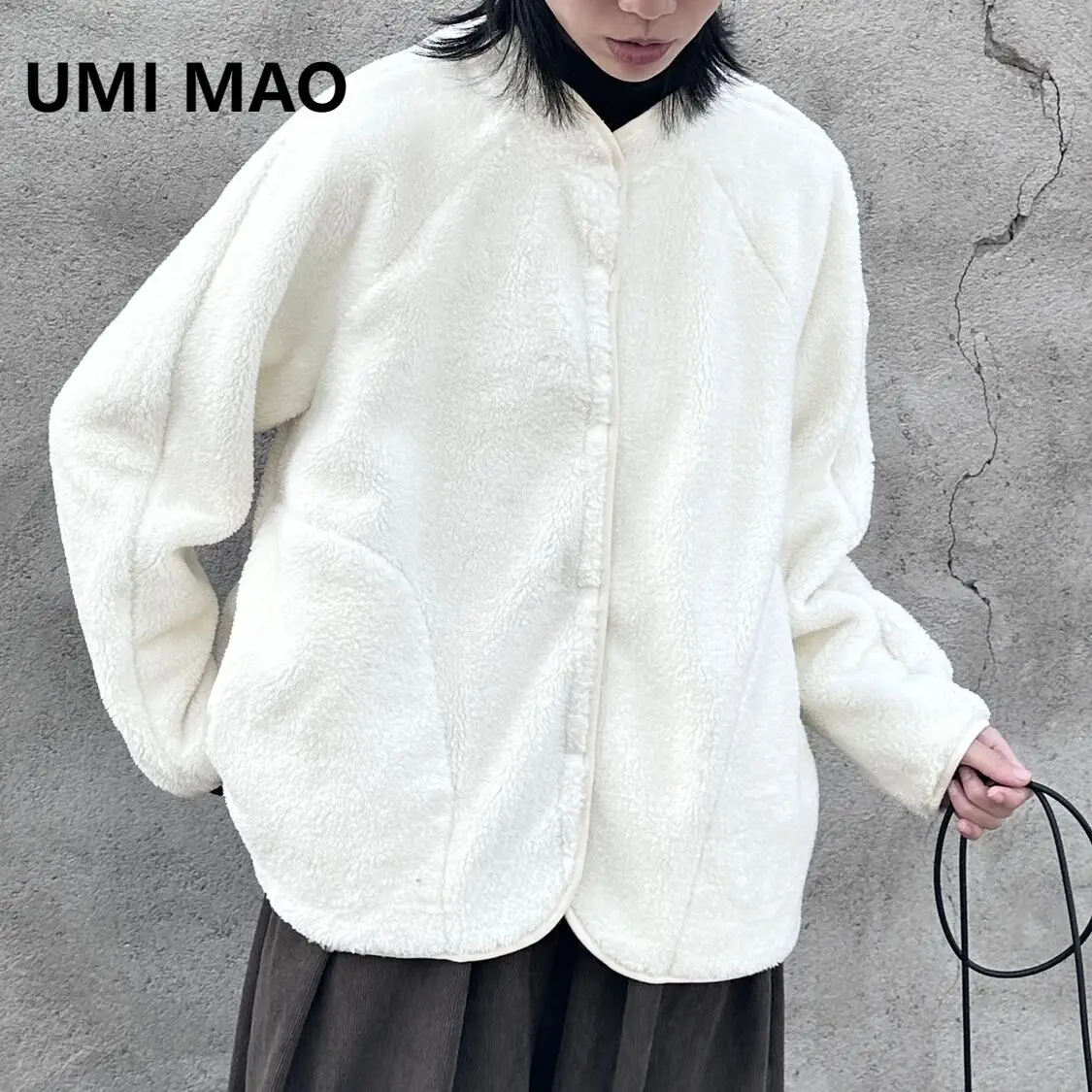 

UMI MAO Thick Double Sided Velvet Coat Women's Autumn Jacket Women Winter New Short Style Polar Velvet Composite Coat