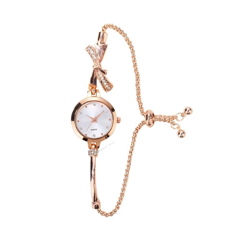 

Reloj Mujer Роскошные женские часы с золотым тонким ремешком и стразами, браслет с цветком, ремешок для часов из нержавеющей стали, платье, женские часы