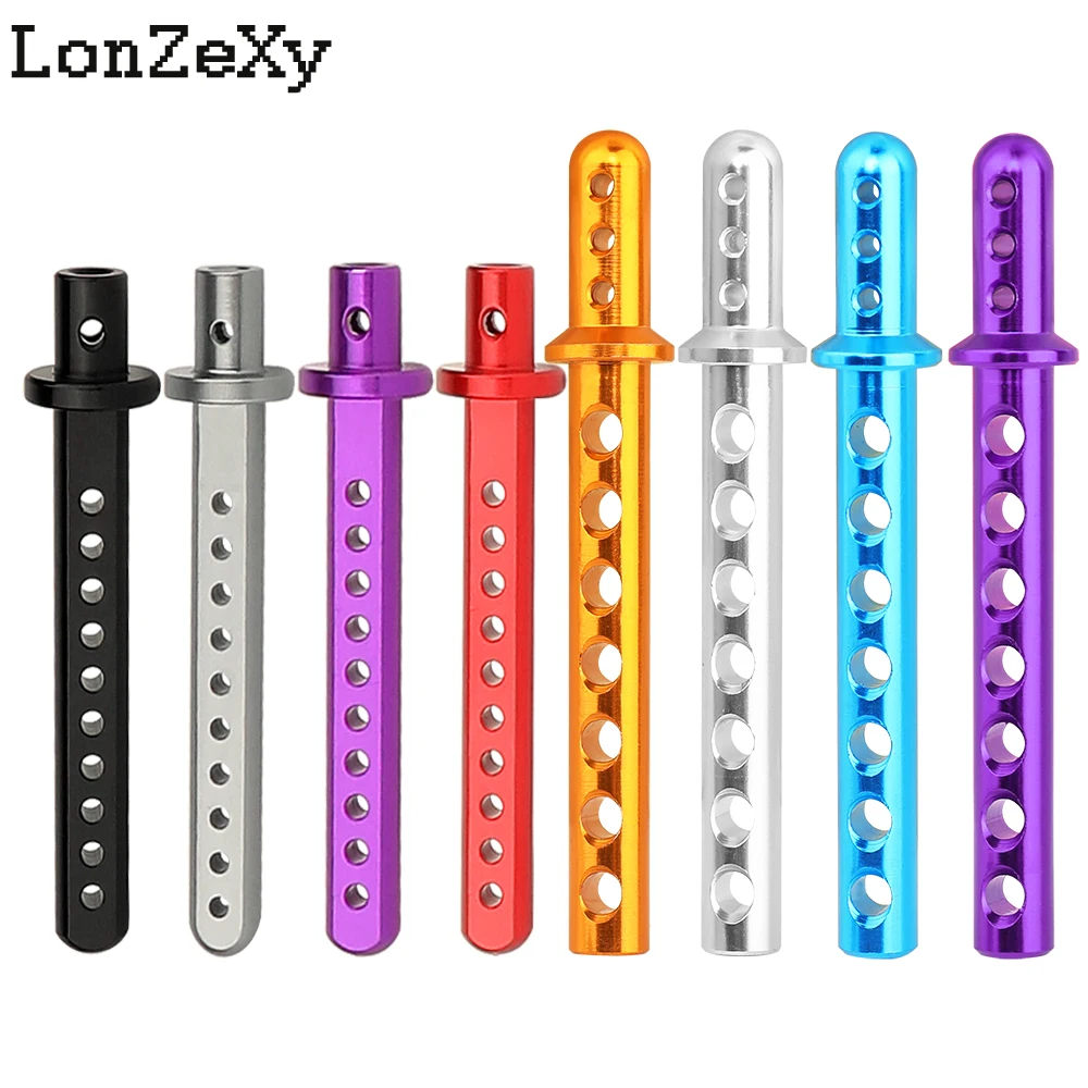 4 Pcs Aluminum Body Post Mounting Car Shell With R Clamp Fixing Post for 1/10 RC Crawler Vehicle Axial SCX10 Parts Accessories