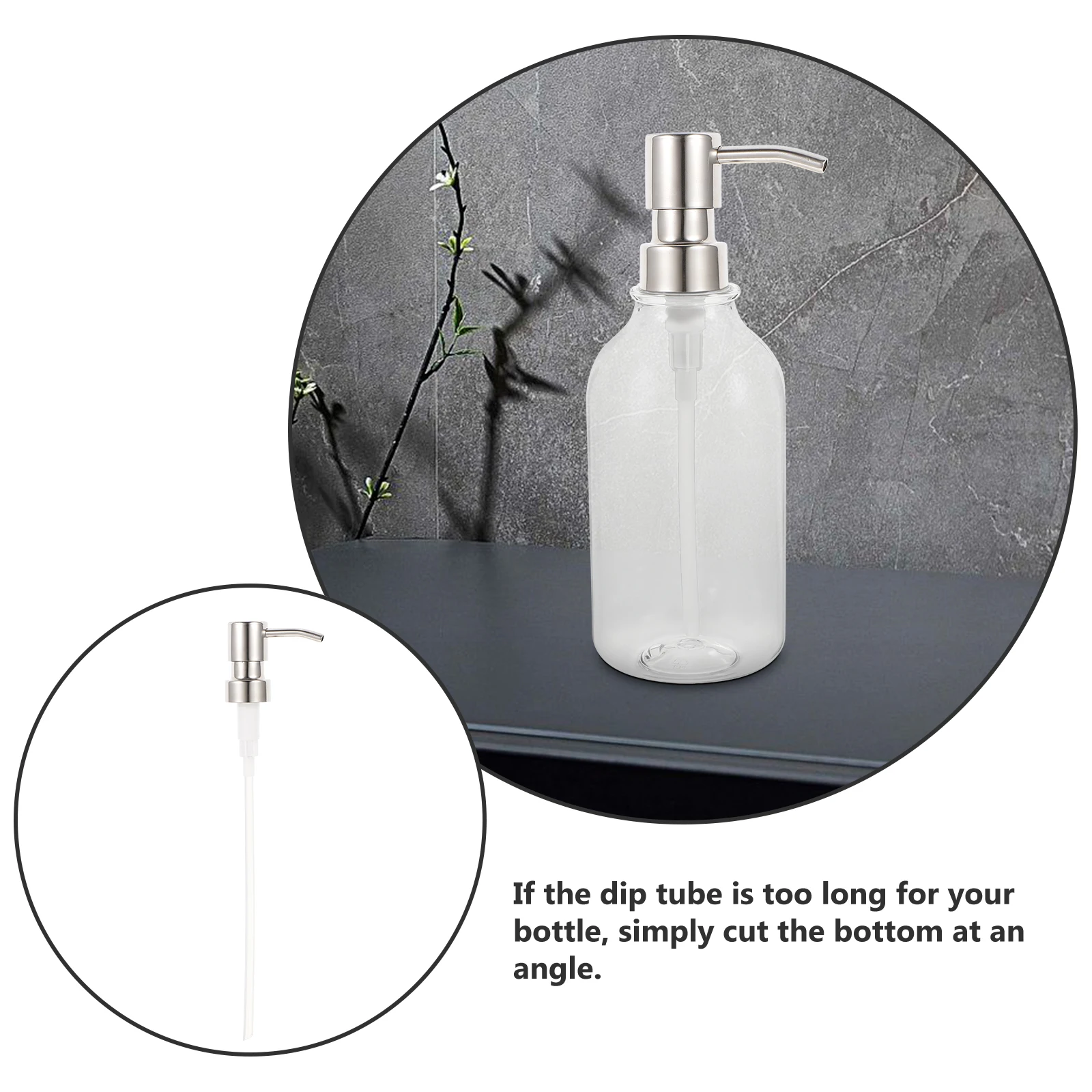 

Press Pump Head Soap Rustproof Dispenser Pumps Bottle Lotion Stainless Steel Lids