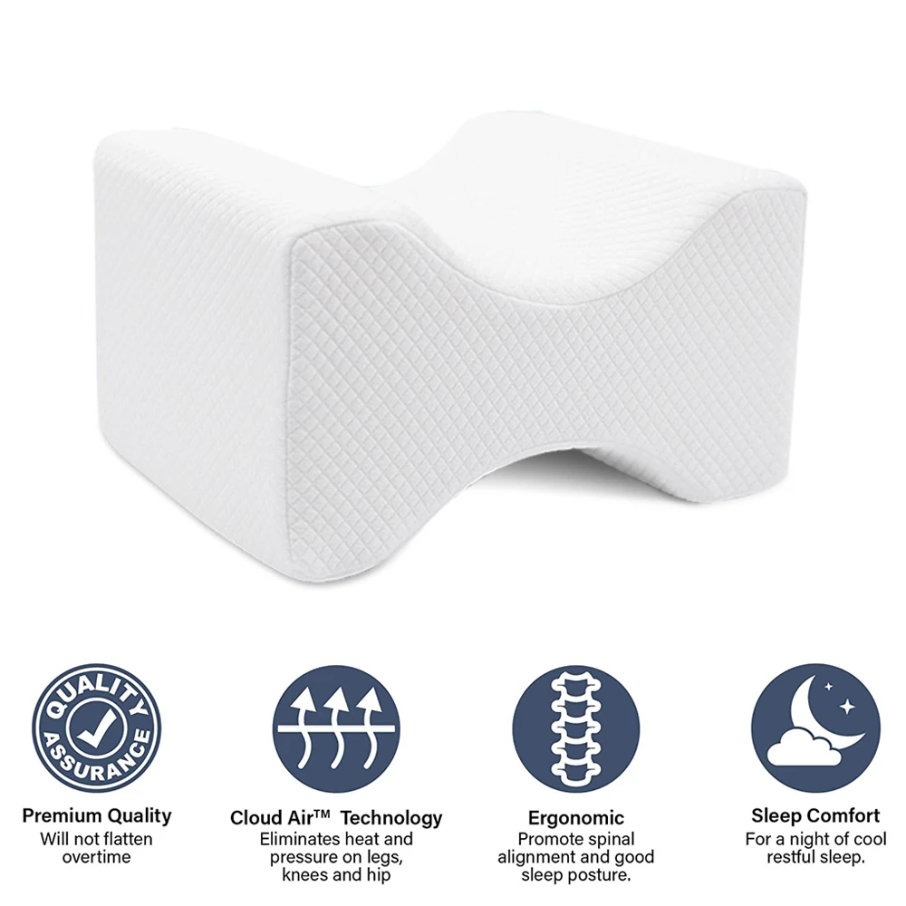 Memória Foam Wedge Sleeping Pillow, Dorminhocos laterais, Alívio da dor nas costas, Alívio ciática, Almofadas Maternidade, Almofada Perna