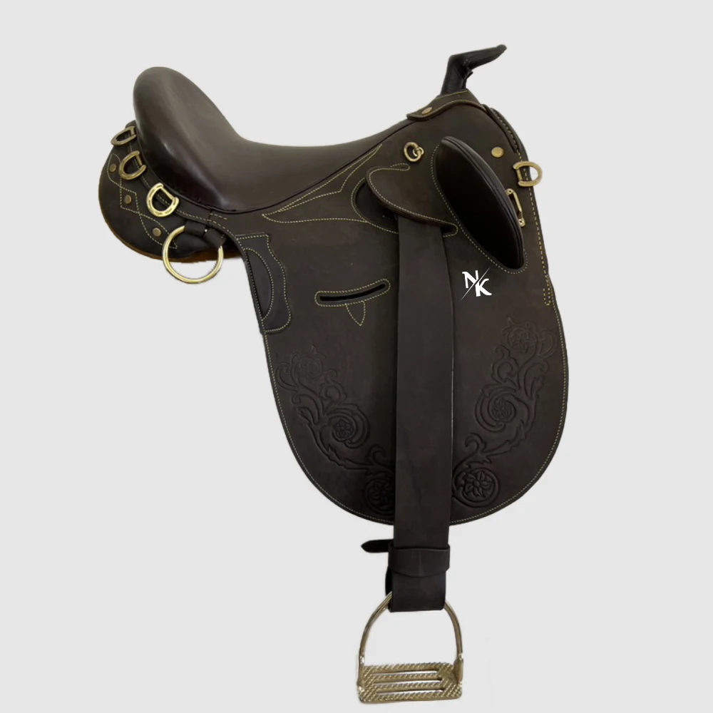 Custom Australian British Saddle, Leather Wood Saddle, Deep Seat, Durable, Suitable for Riding, Wholesale Supply