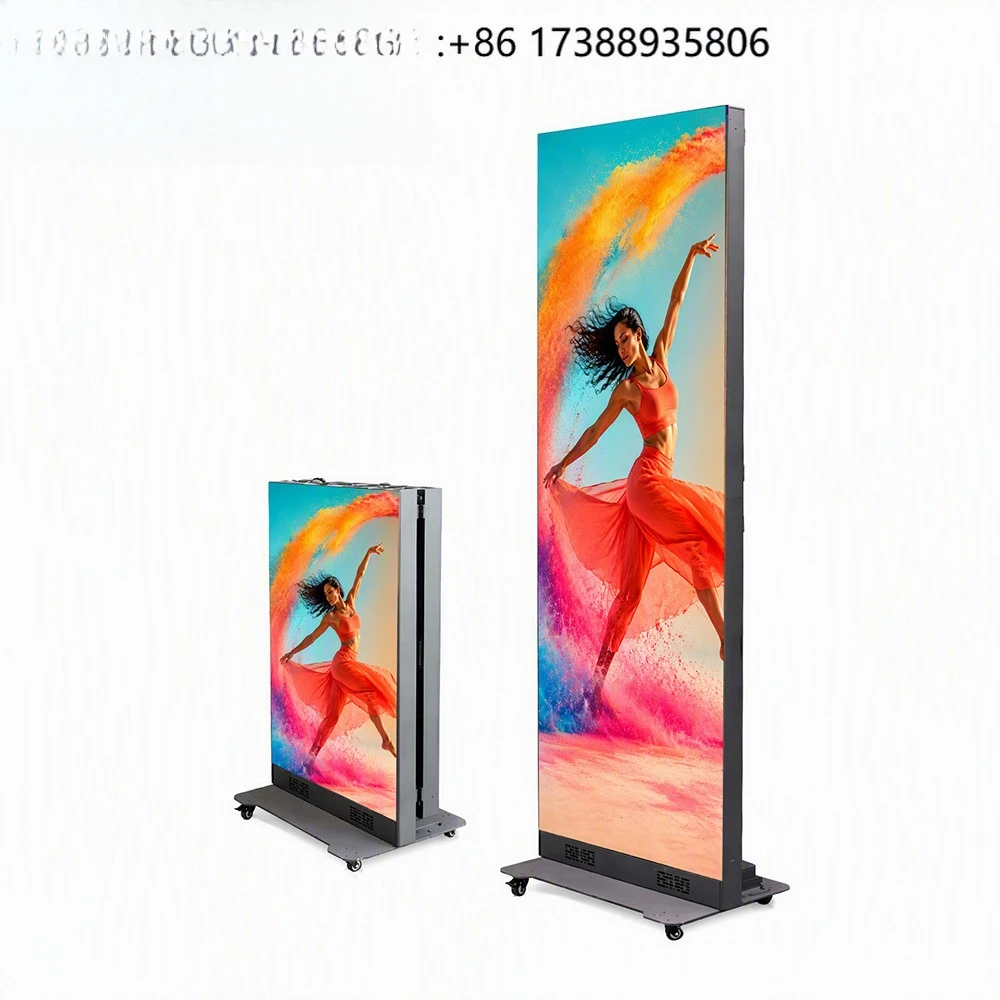 P2.5 GOB Folding LED Poster Machine Portable Display for Mall Meeting Room Advertising Indoor Events and Store Marketing HD Pro