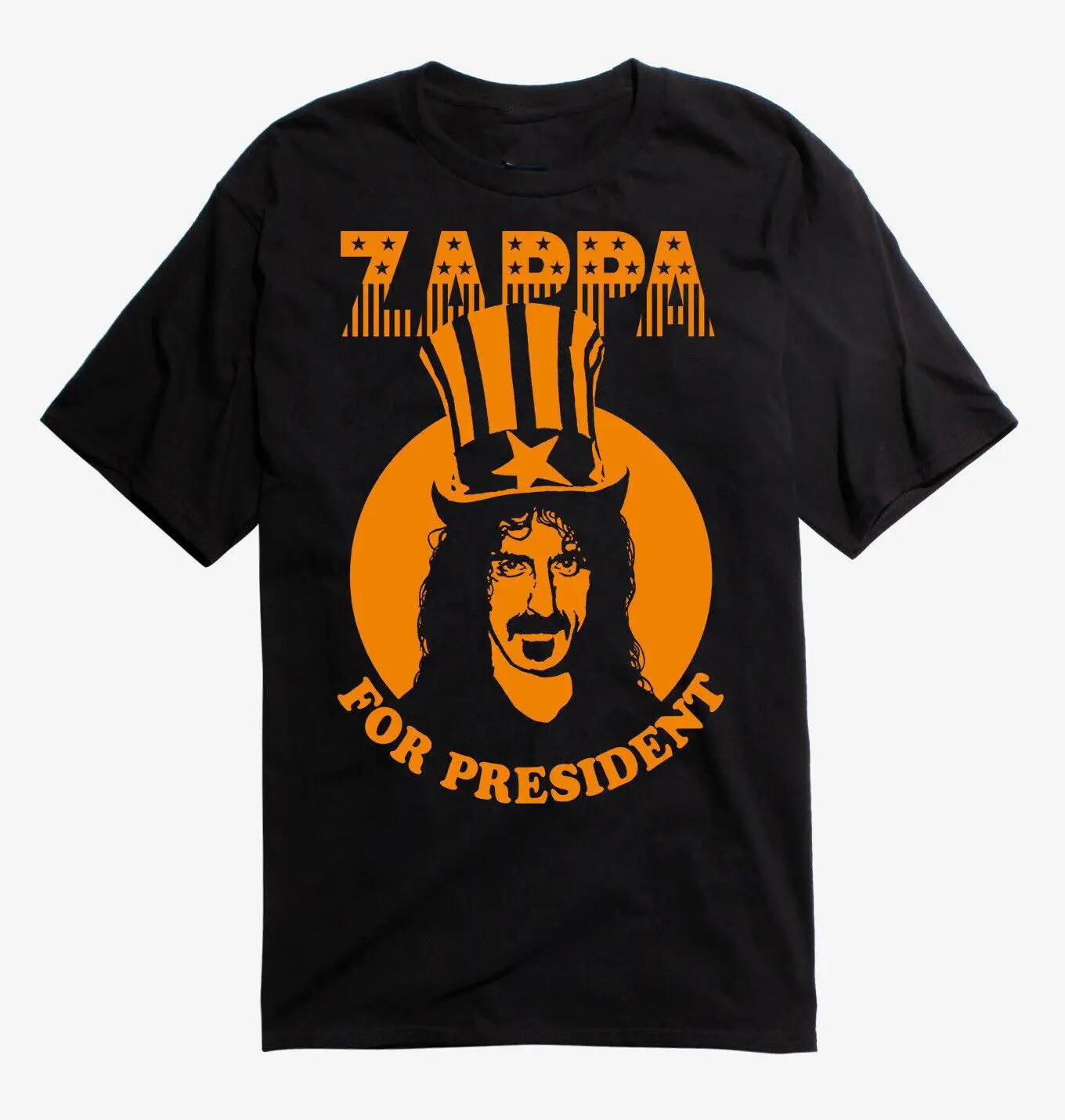 Frank Zappa For President Short Sleeve Size S To 4XL Black Shirt Adult PP140