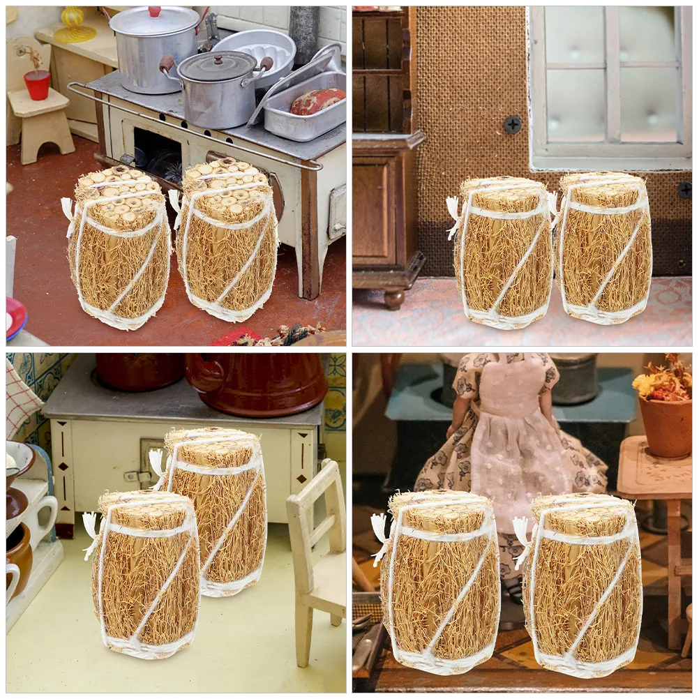 

8Pcs Miniature Bale Grass Bundle Realistic Mini House Decor Dollhouse Ornament Micro Landscape Prop Accessories Kids Pretend