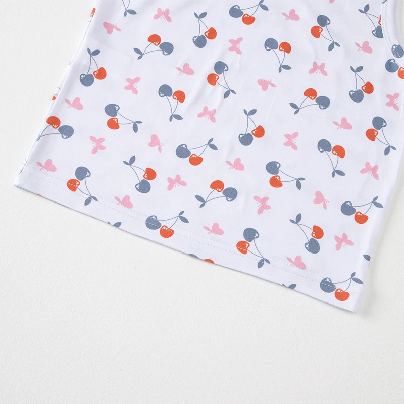 4-teiliges Set für Mädchen: Bequeme, vielseitige Weste für alle Jahreszeiten, süß bedrucktes Oberteil, lässiges ärmelloses T-Shirt für Kinder, Basic-Shirt – Detail 26