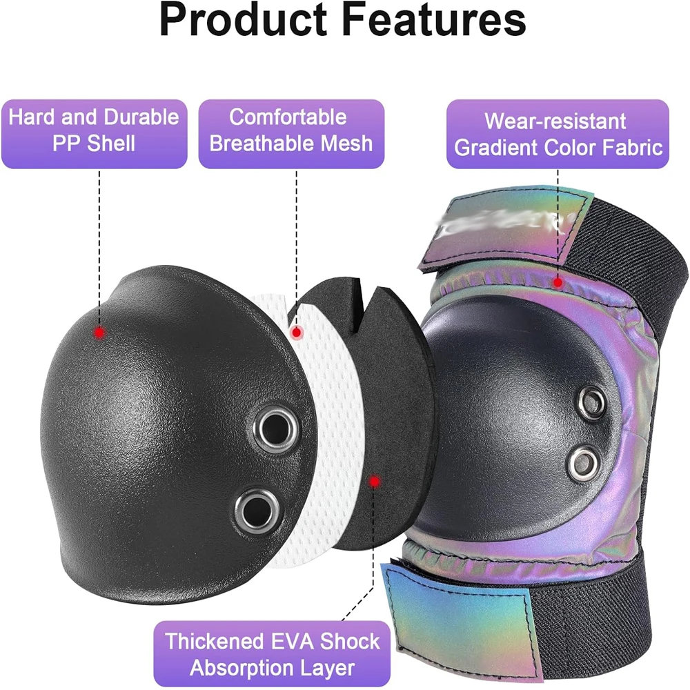 Skating Protective Gear Adult,Skate Pads Knee & Elbow Pads with Wrist Guards for Roller Skating,Skateboard,Skateboarding,Scooter