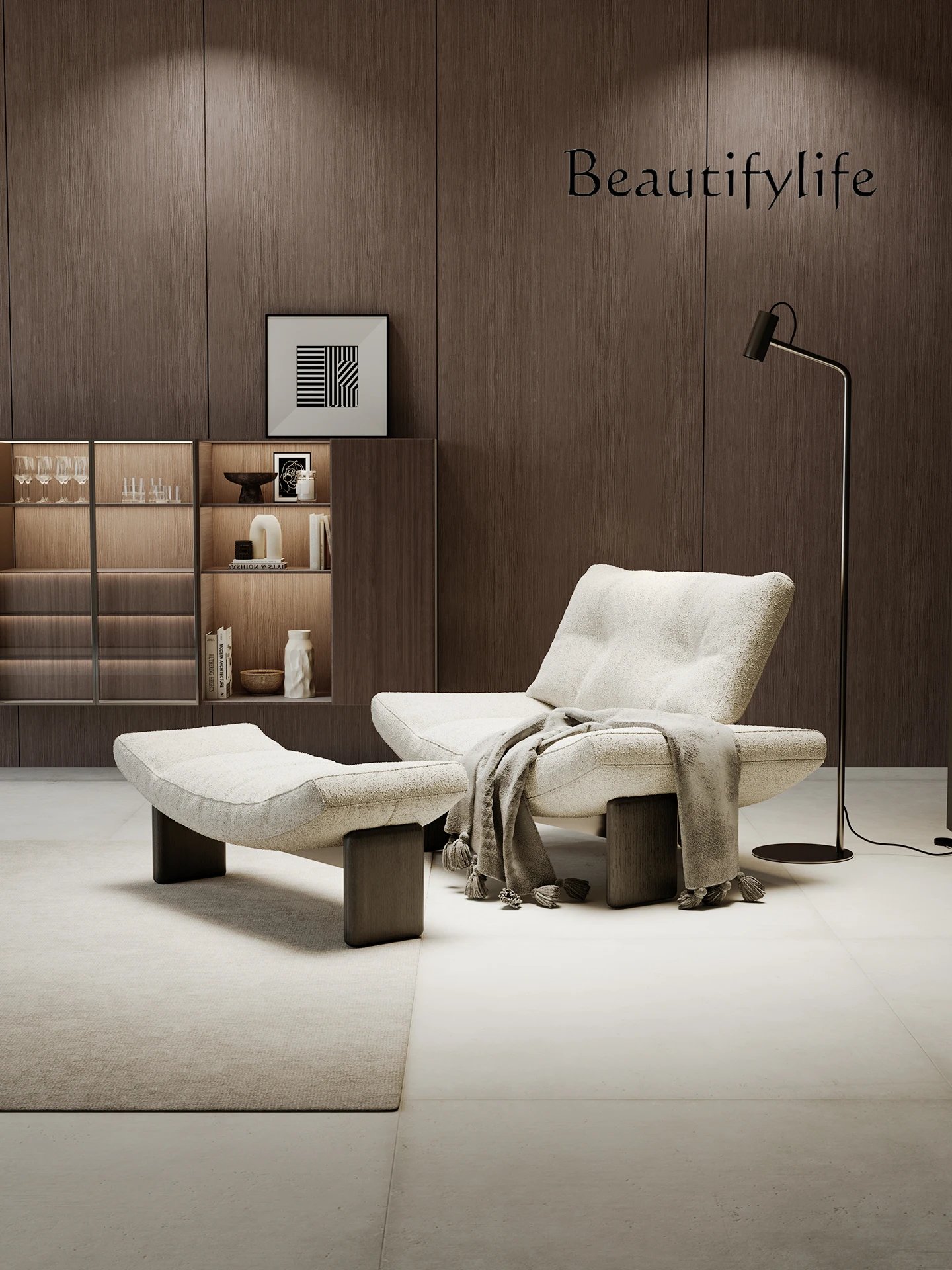 Single sofa chair Italian living room single chair large flat layer light luxury high sense Amy leisure chair exhibition hall cl