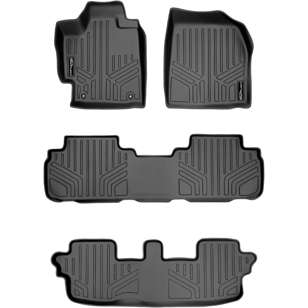 

US MAXLINER Floor Mats 3 Row Liner Set Black for 2008-2013 Toyota Highlander Non Hybrid