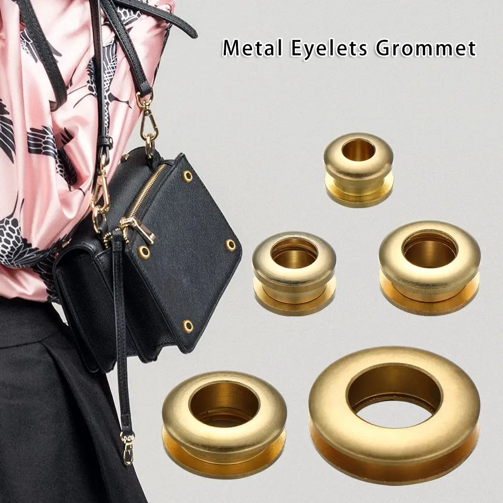 Solid Brass Screw Back Eyelets With Washer Grommets Leather Craft Accessory for Bag Garment Shoe Clothes Jeans