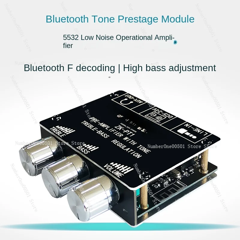 ZK-PT1 Bluetooth 5.0 decoder board dual channel stereo low noise high and low tone front module