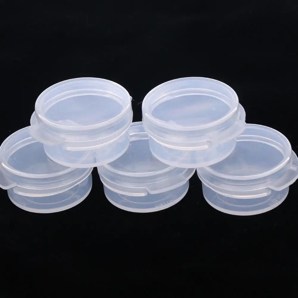 10 Pcs 5g Make Up Jars Mini Sample Bottle Sealing Pot Face Cream Container Plastic Transparent Case Salad Sauce Portable Box