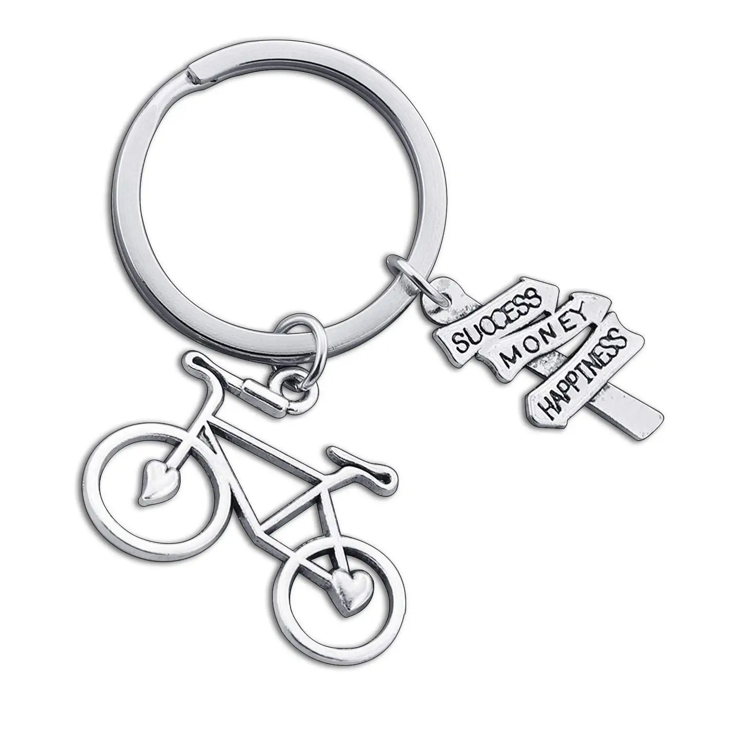 Backpack Pendant Bicycle Bicycle Road Sign Sports Key Chain