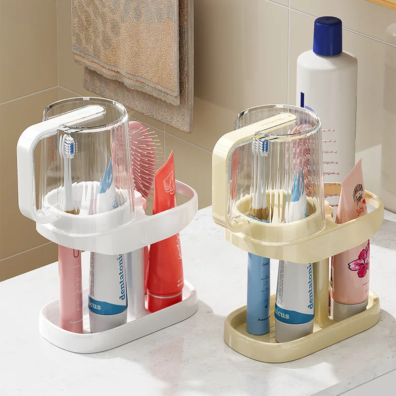 Toothbrush Holder Toothpaste Stand Electric Toothbrush Storage Cup for Dormitory Bathroom