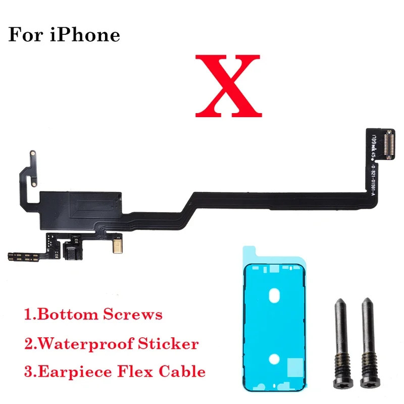 Face Recognition Function Earpiece Proximity Light Sensor Top Speaker Flex Cable For iPhone X XR XS Max 11 12 Pro Max NO Speaker