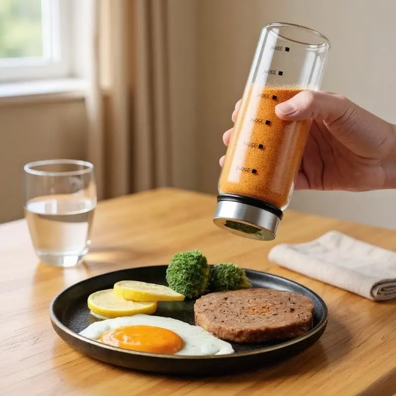 200/300/500ml High Borosilicate Glass Pepper Spice Shaker With Rotary Lid Seasoning Can Salt Sesame Solid Condiment Seal Bottle
