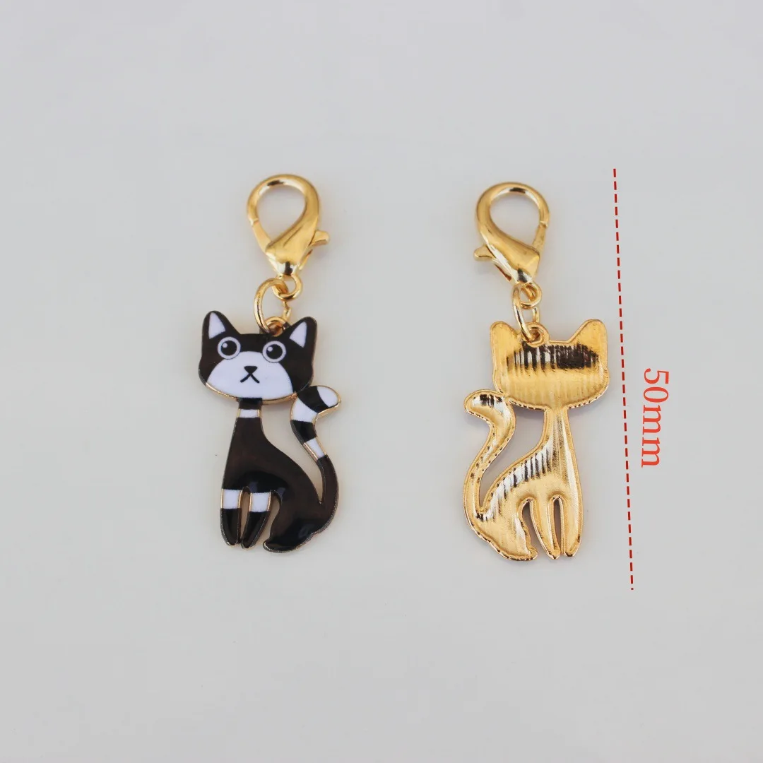 Polished Alloy Fox and Cat Pendant Keychain Bag Accessory USB Flash Drive Women's
