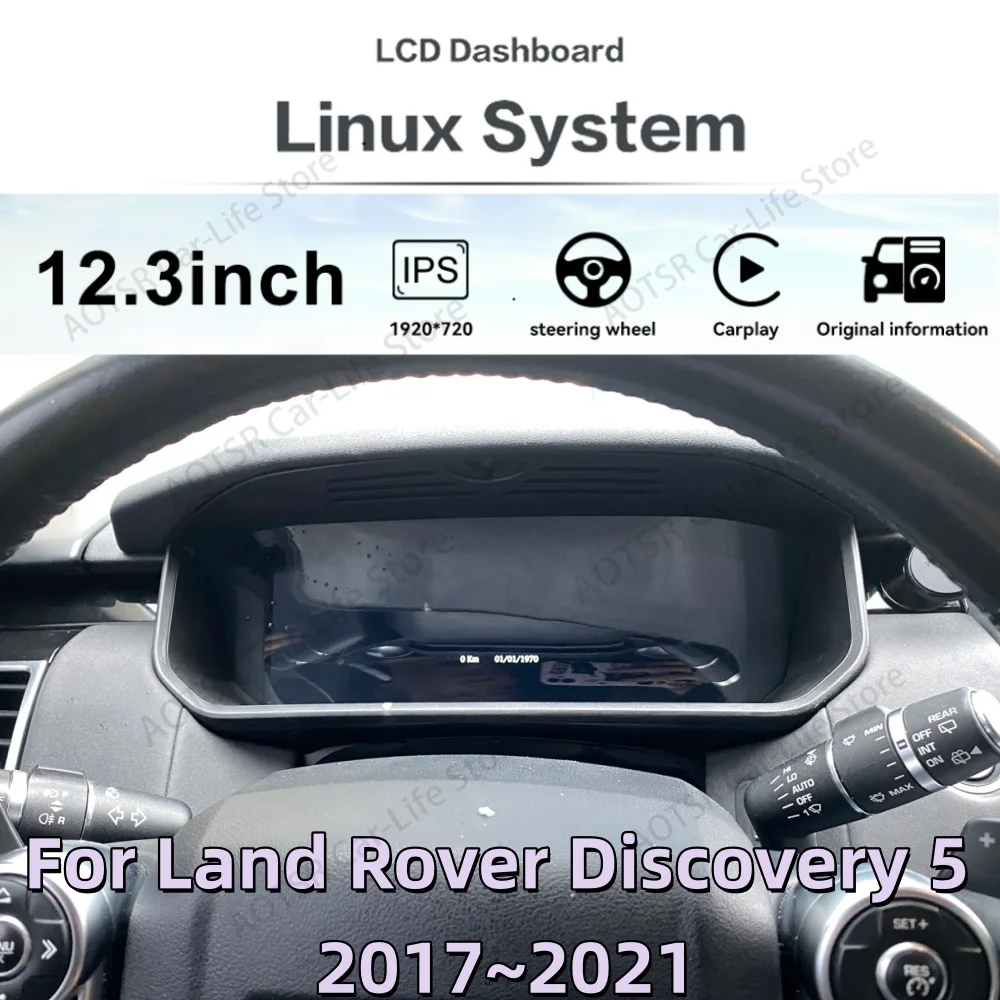 For Land Rover Discovery 5 2017~2021 Carplay Digital Performance Display Dashboard  LCD Speed Table Car Virtual Information