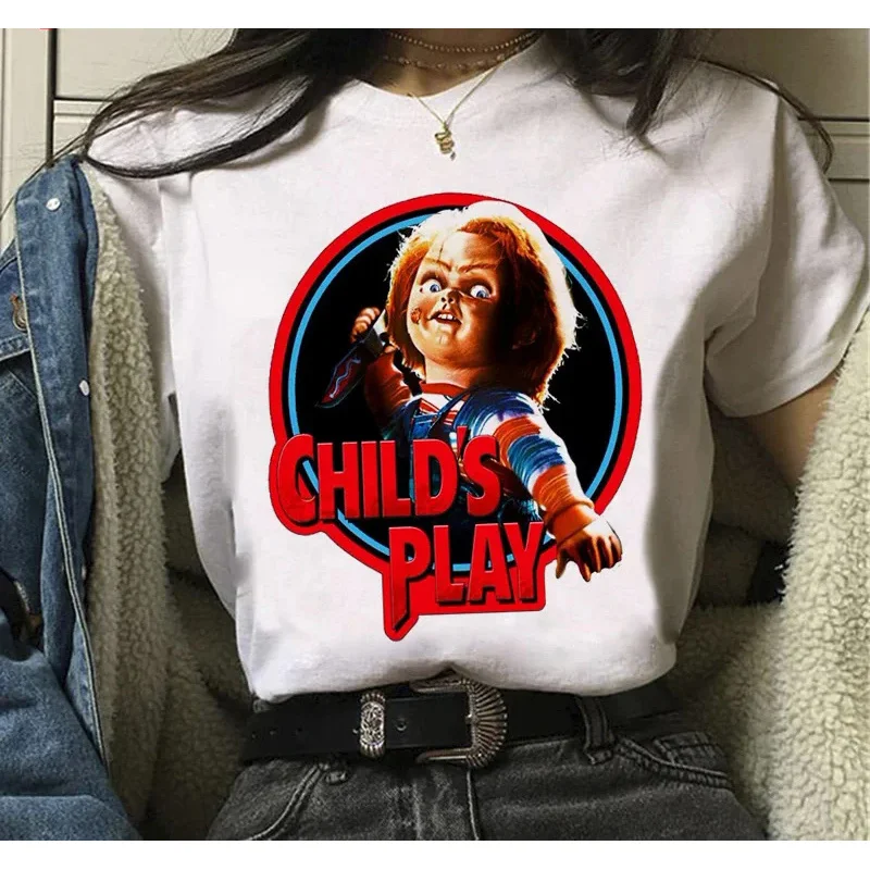 Chucky Graphic Printed T Shirt Chucky Streetwear Fashion Casual Crew Neck Short Sleeve Plus Size T Shirt Women