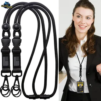 Heavy Duty Removível Badge Reel Holder Keychain, Pendurado Neck Strap, Lanyard Tactical ID Name Card Holder para caminhadas ao ar livre