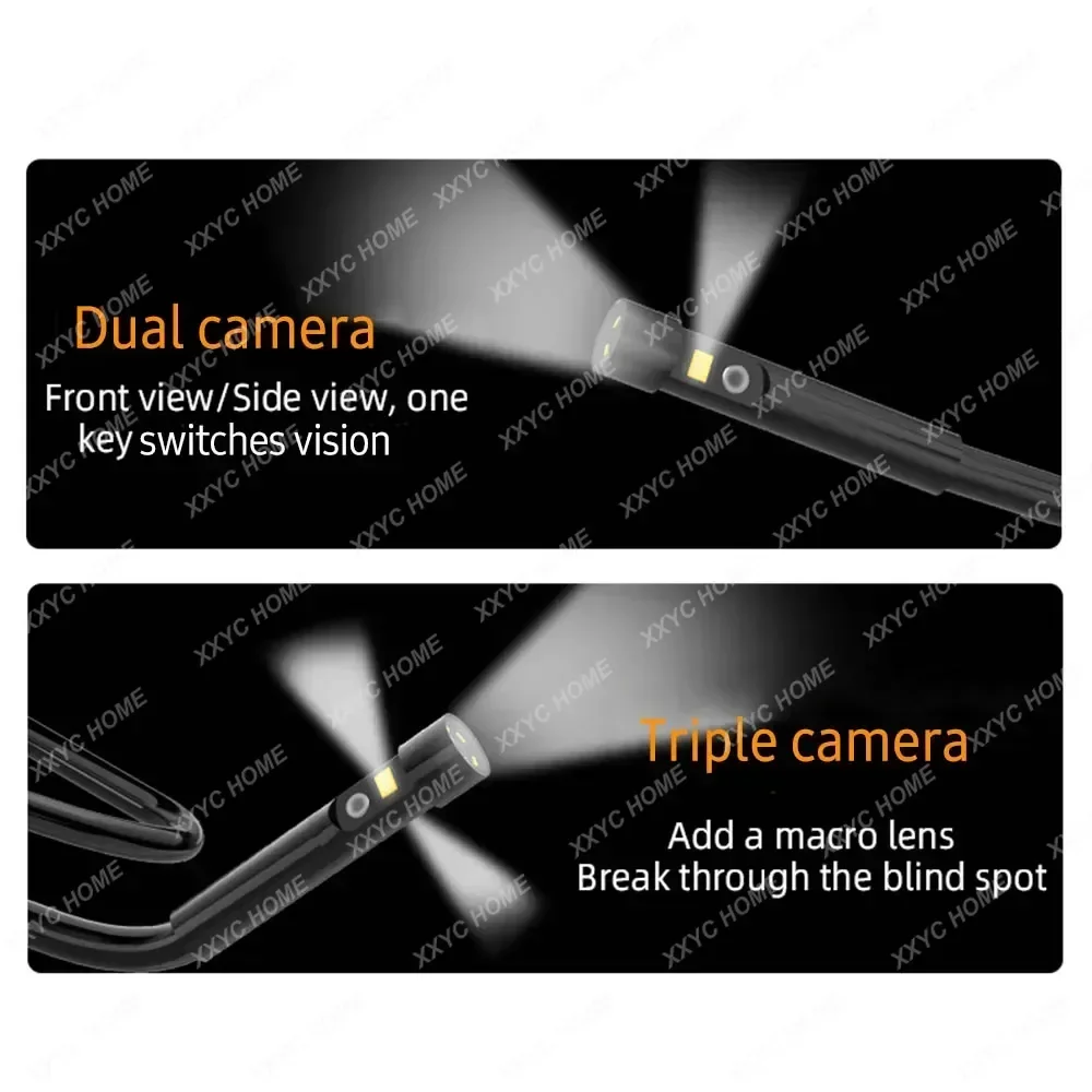 Camera Endoscope with 7-inch IPS Color Screen Borescope with 6 LED Lights 1080P Photos Videos Snake Camera