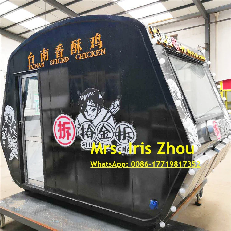 Furgone da cucina mobile per camion di cibo per pizza di nuovo design, furgone per cibo da cucina per pollo fritto in vendita
