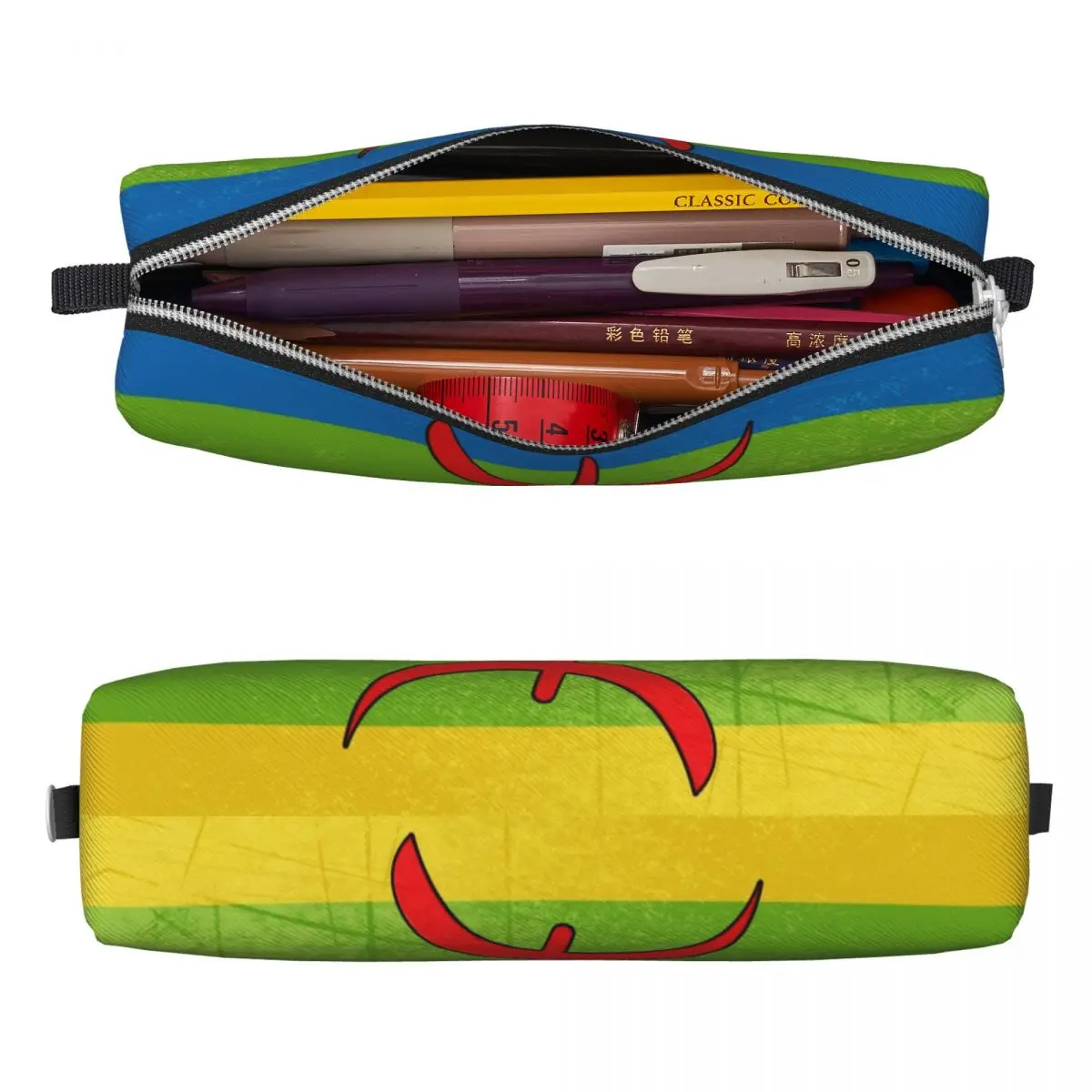 Amazigh Flag Berber Flag Pencil Cases Pen Holder Pencil Bags Student Large Storage School Supplies Zipper Pencil Pouch