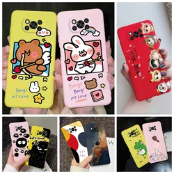 Cute Cartoon Cat Case For Poco X3 Pro Pocox3 X 3 NFC Back Cover Soft Silicone Matte Protective Funda For Xiaomi Poco X3 Pro Bag