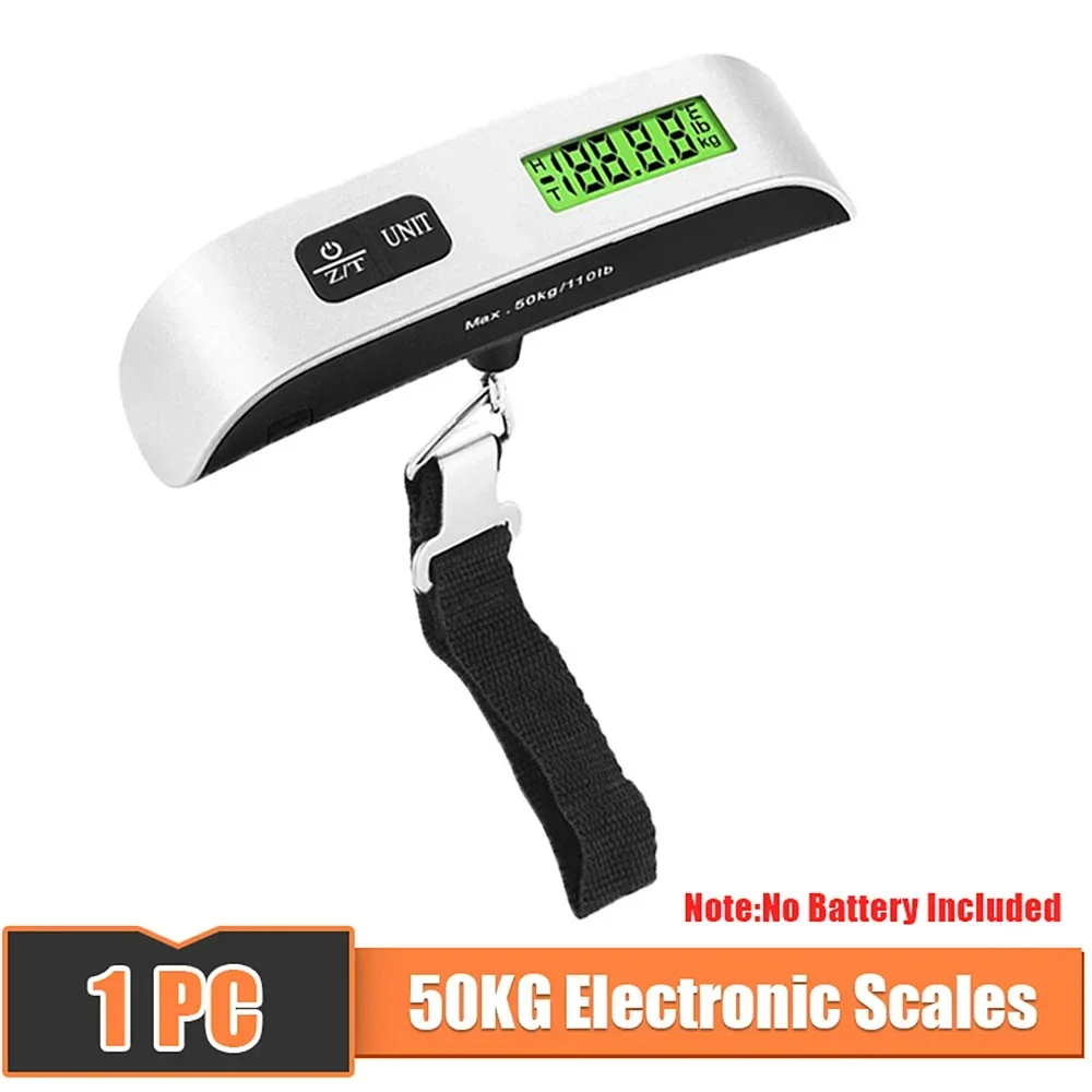 MUSTOOL 50kg Portable High Precision Scale Digital LCD Display Suitcase Travel Bag Hanging Steelyard Hook Balance Scale Tools