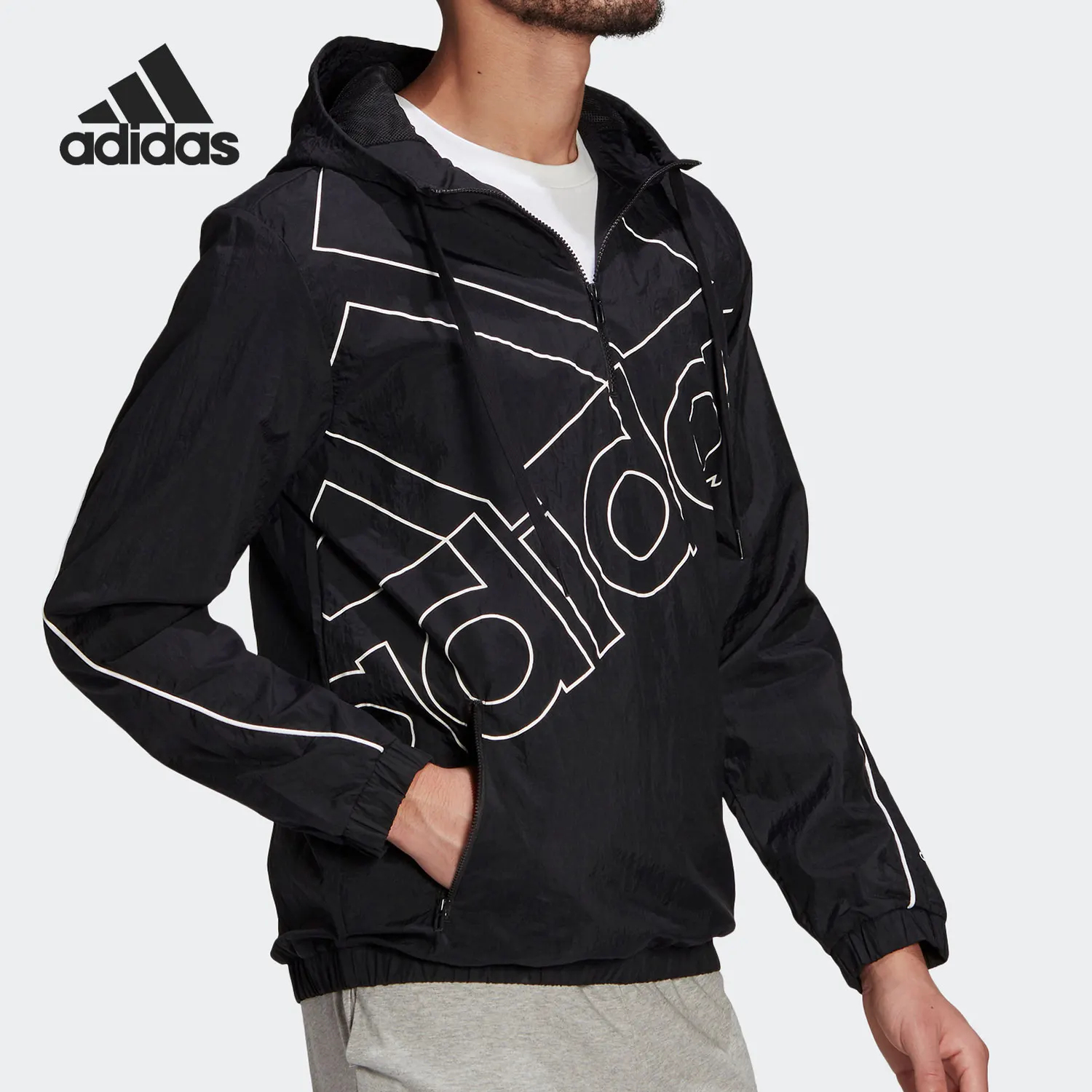 Adidas Originals New Season Men's Casual Sports Hooded Sweatshirt GK9439