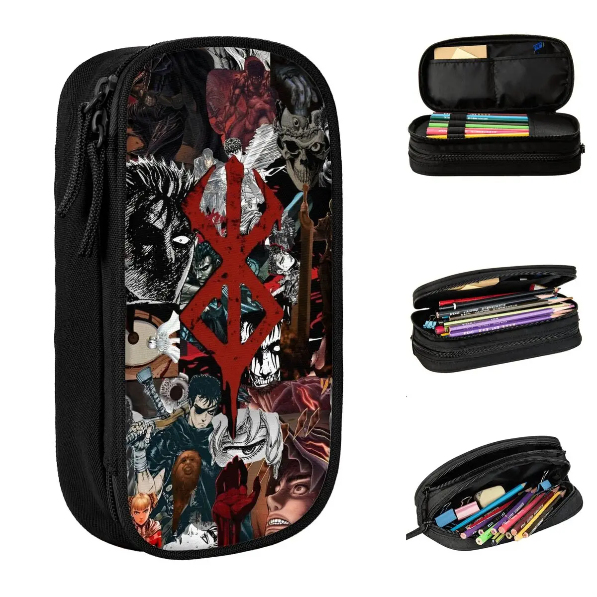 

Anime Berserk Guts Pencil Case Japanese Comic Girls Boys Aesthetic Pencil Box School Pencil Cases Stationery Birthday Gift
