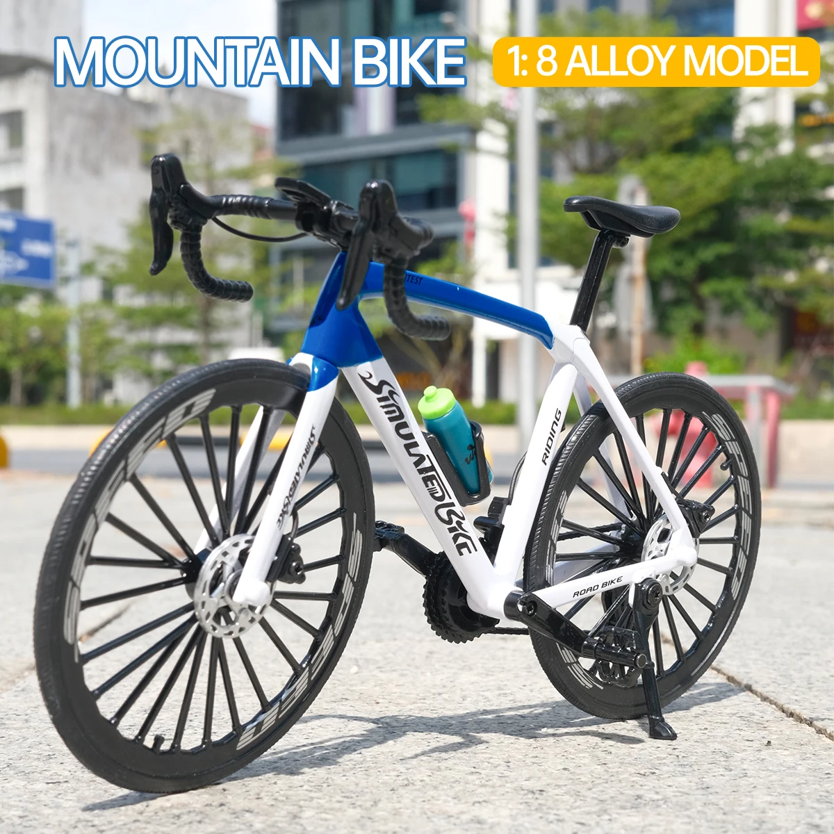 

Модель горного велосипеда из сплава 1:8 с основанием — элегантное, классическое украшение для рабочего стола и идеальный пасхальный сюрприз для любителей велосипедов.