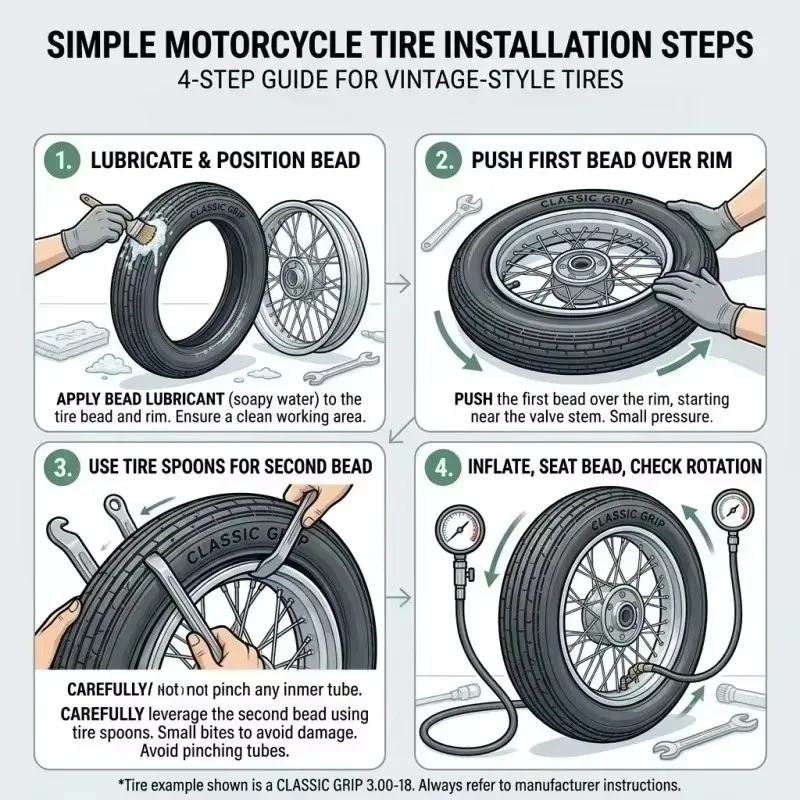 Motorcycle Off Road Tire 2.75-18 3.00-18 90/90-18 Knobby Tread Rubber Tyre 1PC/2PCS Outer Tires Anti Slip Dirt Bikes Replacement