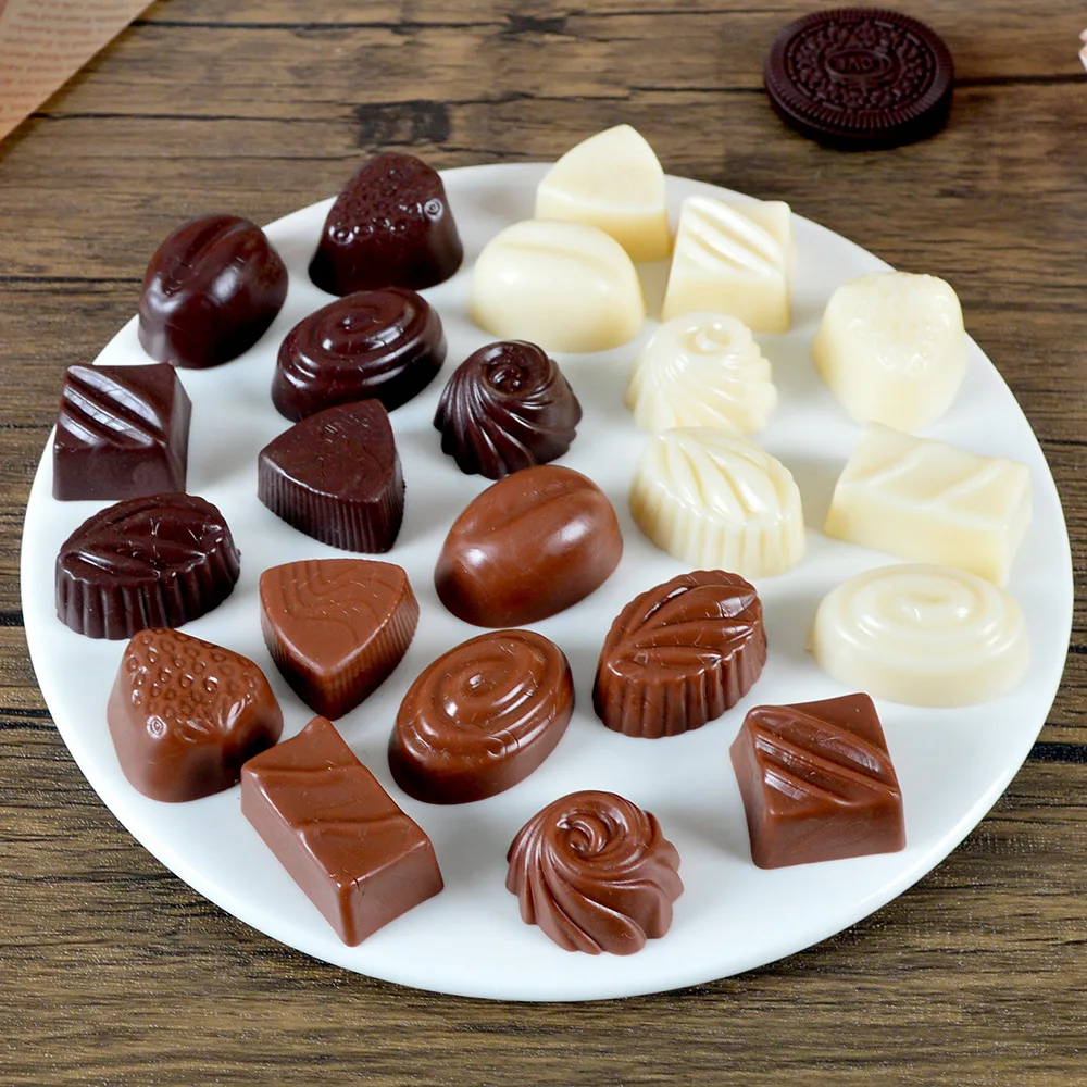 Gefälschte Lebensmittel, 4 Stück, künstliche große Pralinen, Zucker, süße Süßigkeiten, Ornament, Handwerk, Dekor, Zuhause, Hochzeit, Dekoration, DIY-Zubehör