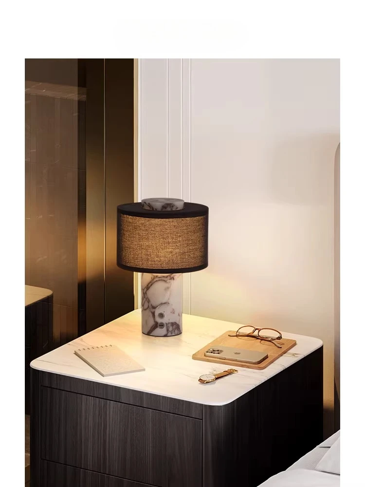 European Style Luxury LED Night Light Modern Dimmable Bedside Table Lamp For Bedroom Living Room