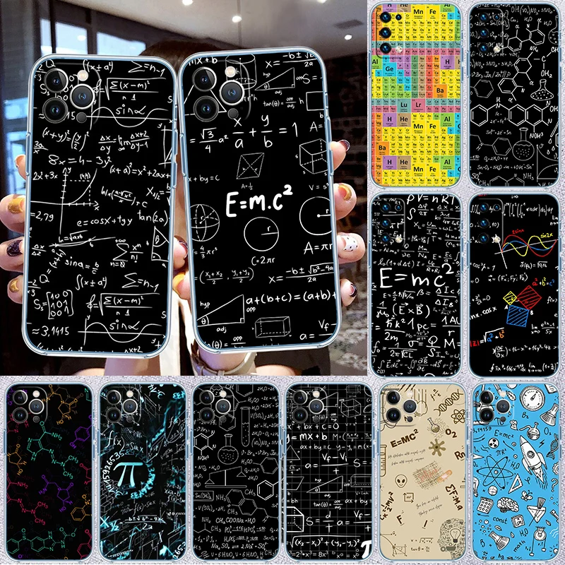 Funda Transparente para Teléfono con Fórmula Matemática Química BH14 para Motorola Moto G7 G8 G9 G84 G85 G73 G24 G15 Z2 Play Power Plus