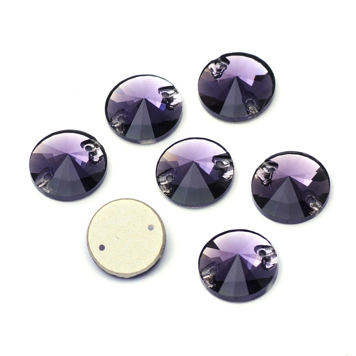 PUBRILEX Amethyst K9 Flache Rückseite Strasssteine Zum Aufnähen Glas-Kristalle DIY Handarbeiten Lila Diamant Strass Für Kleider Taschen Dekorationen – Detail 8