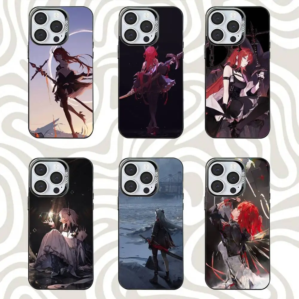 

Anime A-Arknight-ts Game Phone Case For iPhone 16,15,14,13,12,11,Mini,Pro,SE,MAX Black Matte Shockproof Cover
